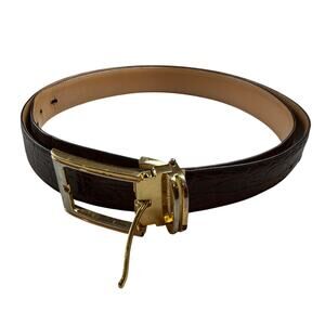 Avanti Genuine Leather Crocodile Belt Made in Italy 5300